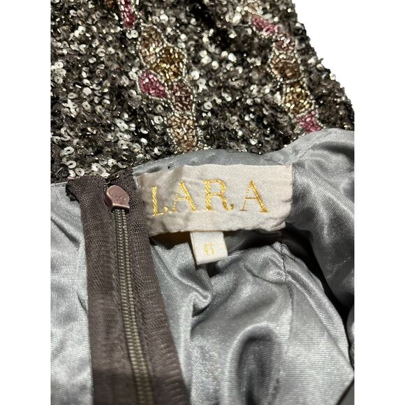 Lara Designs Beaded Cocktail Dress SIZE 6 Prom Homecoming Formal Mini - Picture 9 of 12